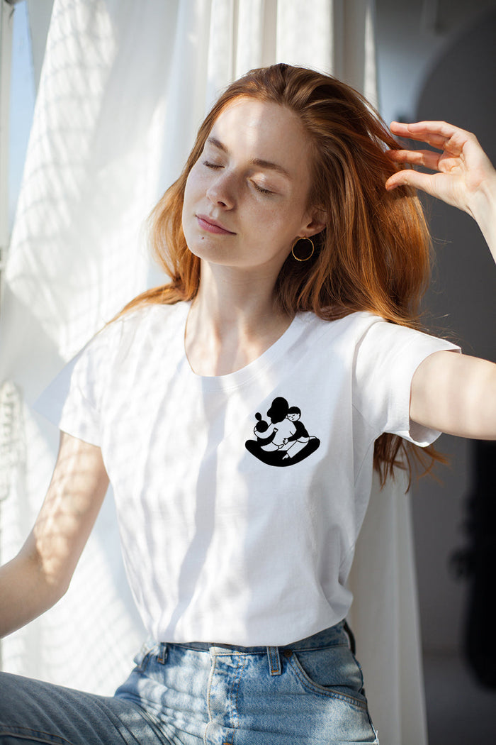 t-shirty z haftem dla mam