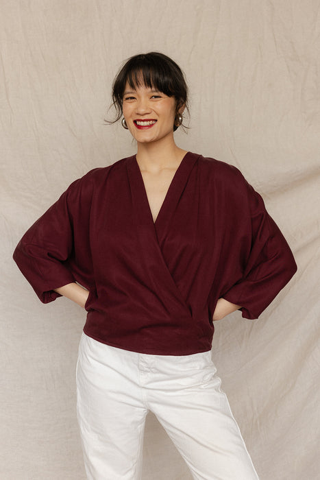 bluzka | noelle cranberry