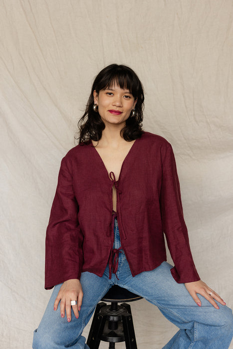 bluzka | lori cranberry