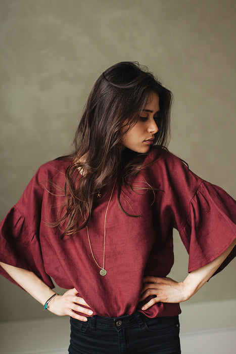 blouse | claret