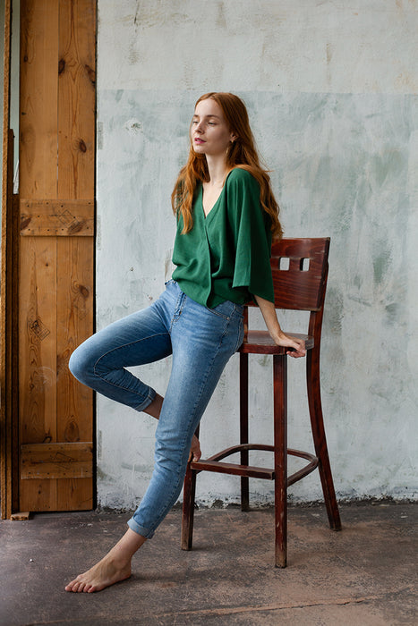 blouse | little green