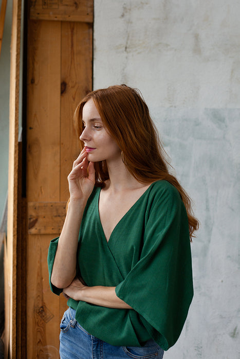 blouse | little green